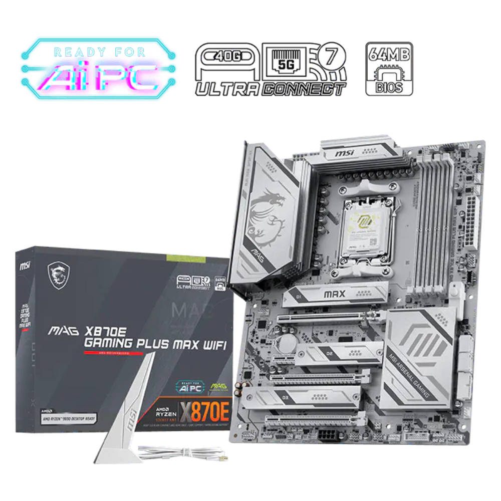 PLACA BASE MSI MAG X870E GAMING PLUS MAX WIFI AM5 DDR5