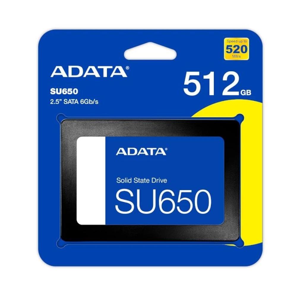 Adata ssd ultimate su650 512gb 3d nand 2,5" sata3