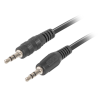 CABLE ESTEREO LANBERG JACK 3.5MM MACHO/JACK 3.5MM MACHO 1.2M NEGRO