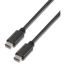 CABLE AISENS USB 2.0 3A TIPO USB-C M-USB-C M NEGRO 1.0M