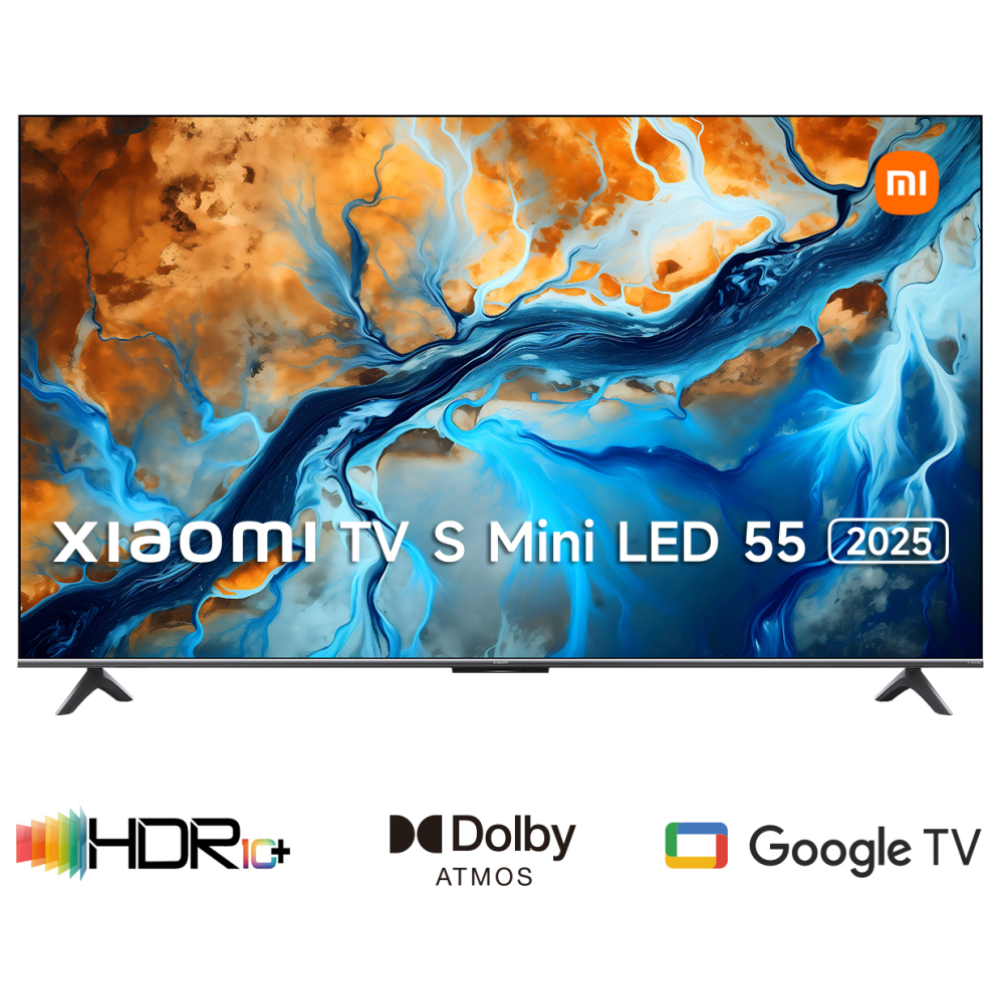 TV XIAOMI ELA5666EU S MINILED 2025 55" UHD GOOGLETV TV NEGRO USB 2.0 LAN HDMI X3