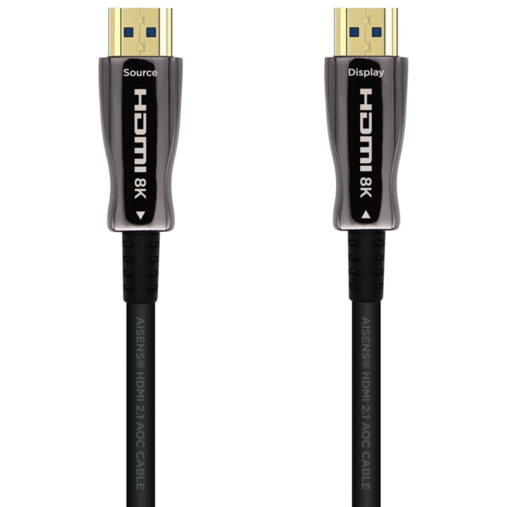 CABLE HDMI AISENS V2.1 OPTICO ACTIVO AOC 8K60HZ M/M 25M NEGRO