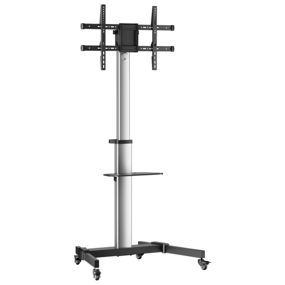 SOPORTE SUELO AISENS RUEDAS BANDEJA DVD PANTALLA 50KG 37-86