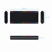 Tooq caja externa ssd m.2 ngff/nvme usb-c negro