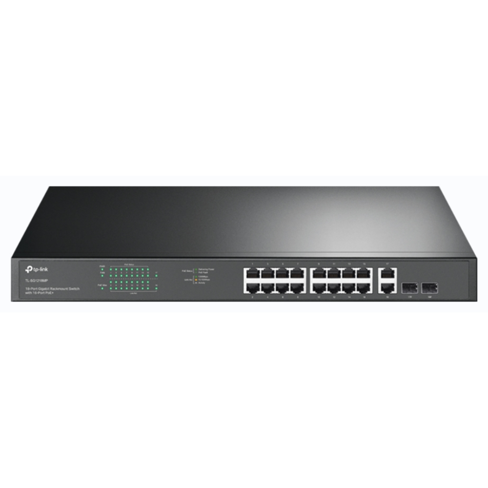 SWITCH TP-LINK 18-PORT GSWITCH TP LINK TL-SG1218MP / 16x1G POE+, 2xSFP, 250W