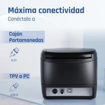 Iggual impresora térmica tickets tp easy 80 usb+rj