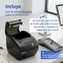Iggual impresora térmica tickets tp easy 80 usb+rj