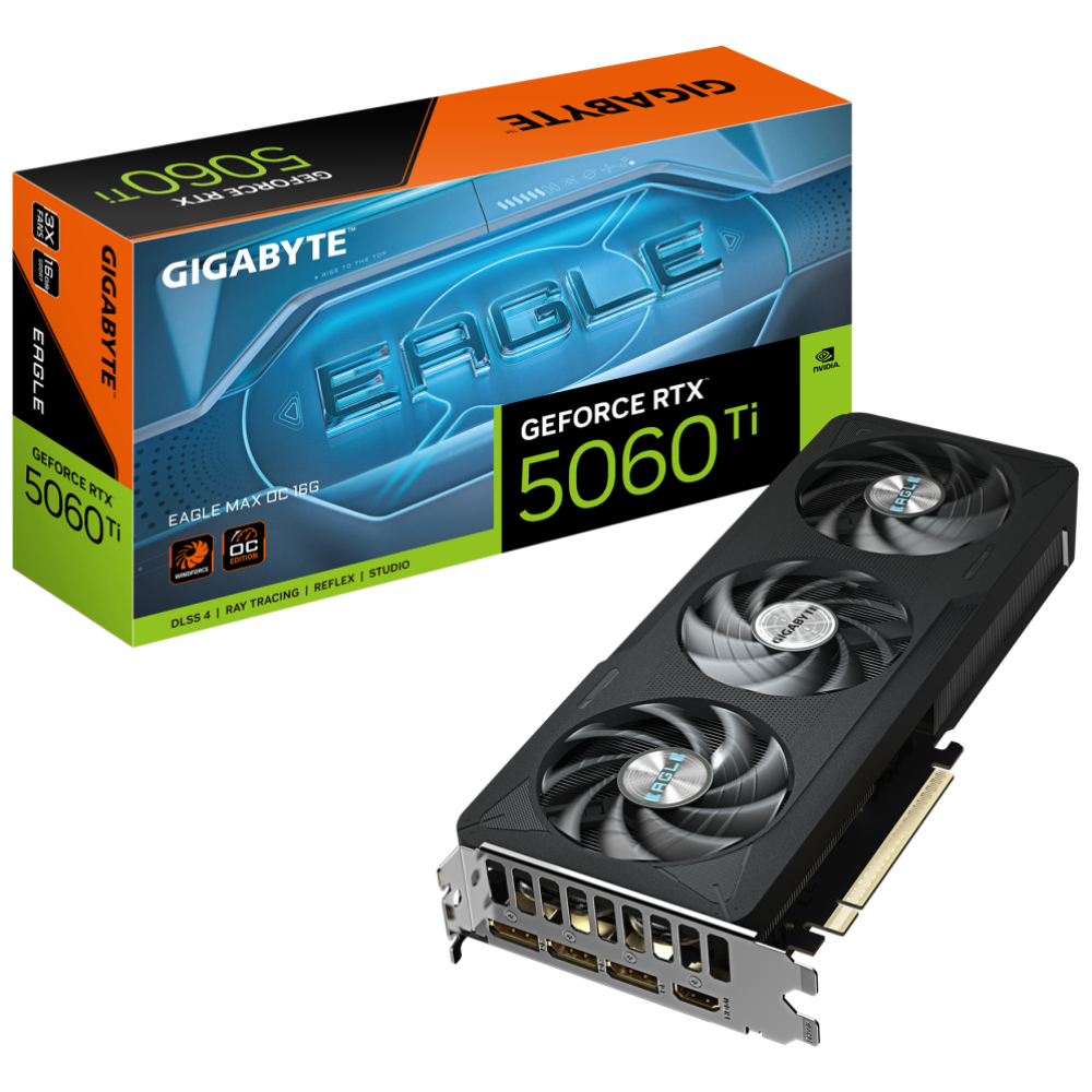 TARJETA GRAFICA GIGABYTE RTX 5060 TI EAGLE MAX OC 16GB GDDR7
