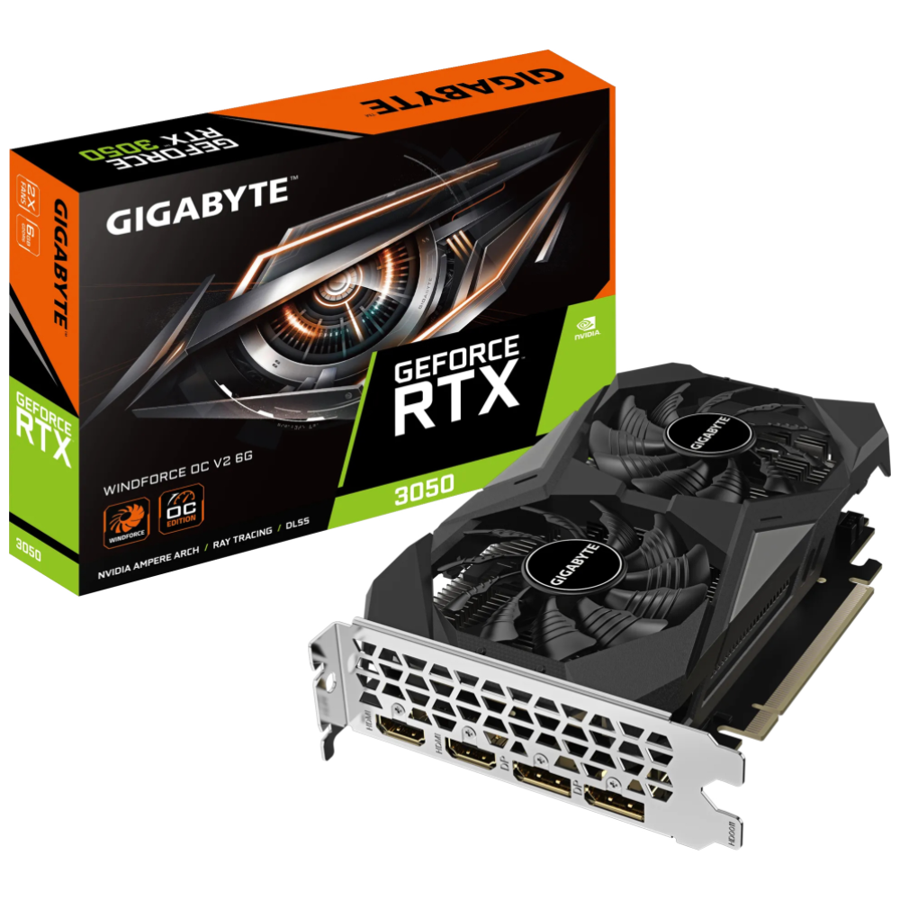TARJETA GRAFICA GIGABYTE RTX 3050 WINDFORCE OC V2 6GB GDDR6 DLSS3