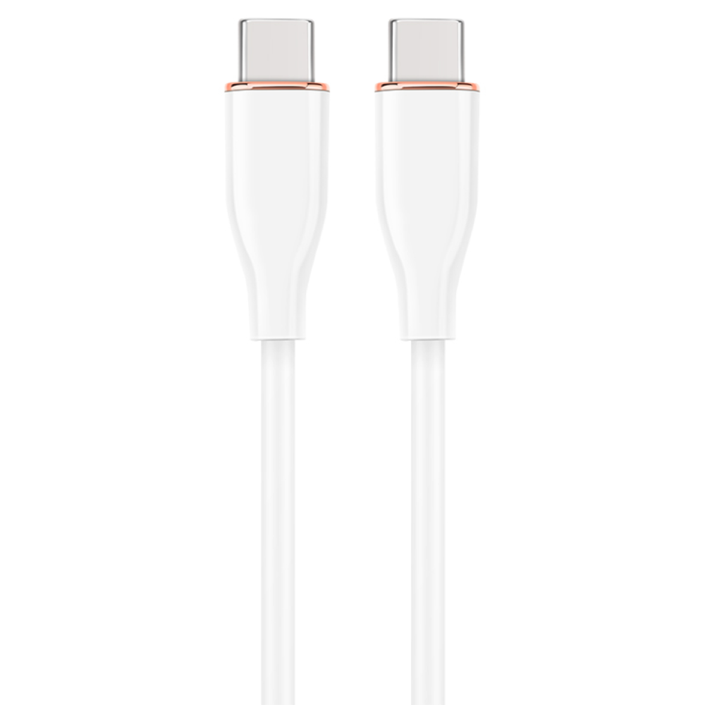 CABLE DE CARGA Y DATOS GEMBIRD (PD) TIPO-C SILICONA ALTA CALIDAD 1,5M BLANCO
