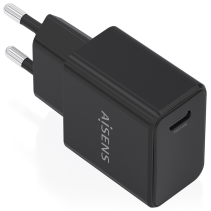 CARGADOR AISENS GaN 20W USB-C PD3.0 1xUSB-C NEGRO