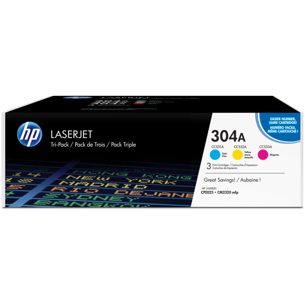 TONER HP 304A PACK 3