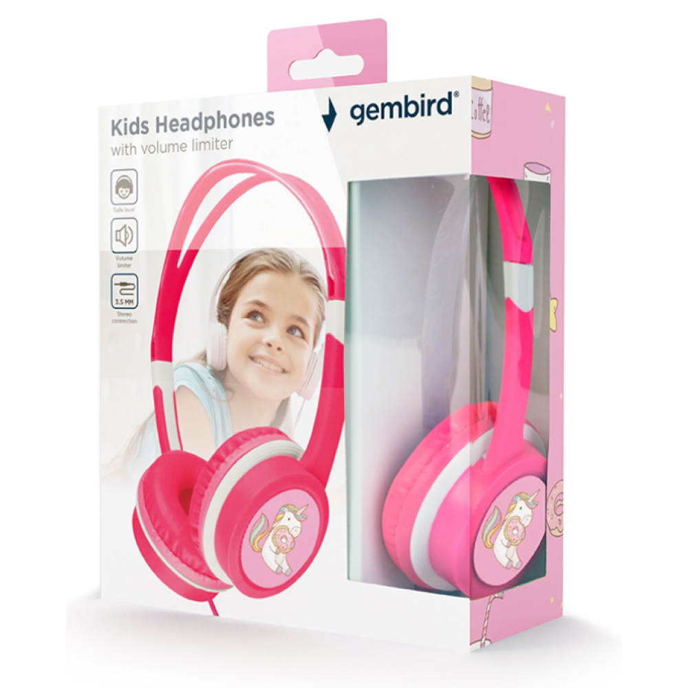 AURICULARES GEMBIRD MHP-JR-PK INFANTIL ROSA ALAMBRICO JACK 3.5MM