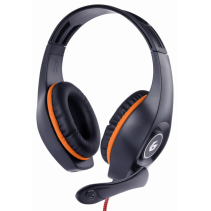 AURICULARES GAMING GEMBIRD GHS-05-O NARANJA NEGRO MICROFONO ALAMBRICO JACK 3.5MM