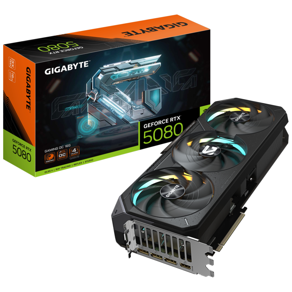 TARJETA GRAFICA GIGABYTE RTX 5080 GAMING OC 16G