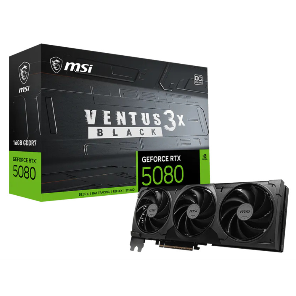 TARJETA GRAFICA MSI GeForce RTX 5080 16G VENTUS 3X OC BLACK