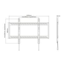 Tooq lp41130f-b soporte pared fijo 60-100" 130kg