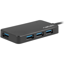 HUB NATEC SILKWORM USB-C 4 PUERTOS USB 3.0 NEGRO
