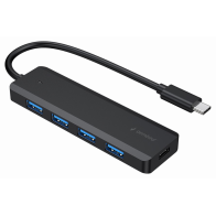 CONCENTRADOR GEMBIRD USB 3.1 (GEN 1) TIPO C DE 4 PUERTOS