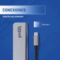 Iggual hub usb 3.0 tipo c x 4 puertos usb-a 3.0