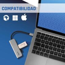 Iggual hub usb 3.0 tipo c x 4 puertos usb-a 3.0