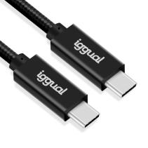 Iggual cable usb-c 3.2 gen2x2 100w 5a 4k 1m nylon