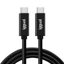 Iggual cable usb-c 3.2 gen2x2 100w 5a 4k 1m nylon