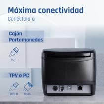 Iggual impresora térmica tickets tp7001 usb+rj45