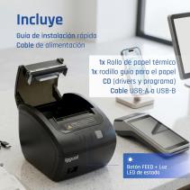 Iggual impresora térmica tickets tp7001 usb+rj45
