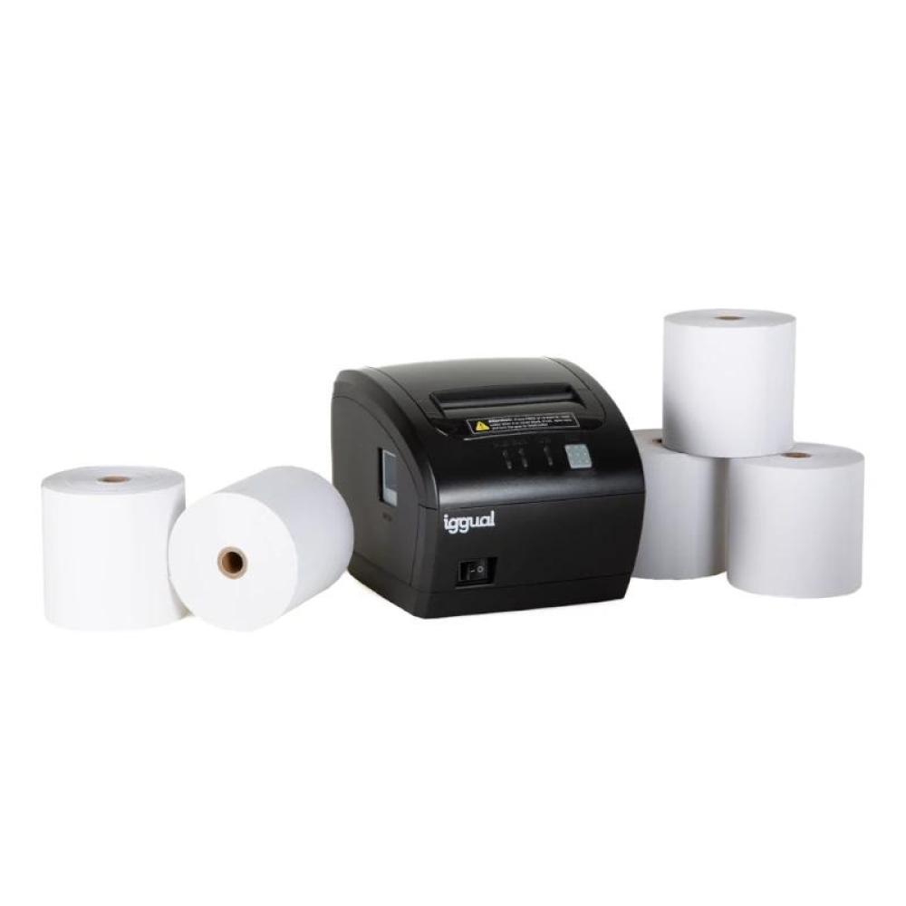 Kit impresora térmica tickets tp easy 80 + 5 rollo