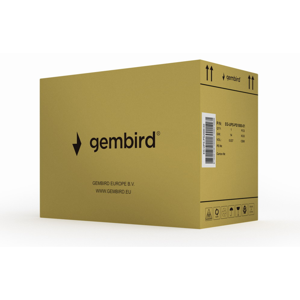 SAI GEMBIRD ONDA SENOIDAL 2000 VA DISPLAY LCD 2 SCHUKO 3 SALI C13 USB NEGRO