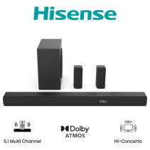 BARRA SONIDO HISENSE AX5100Q 5.1 580W DOLBY ATMOS HDMI EARC BT 5.3